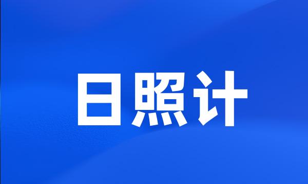 日照计