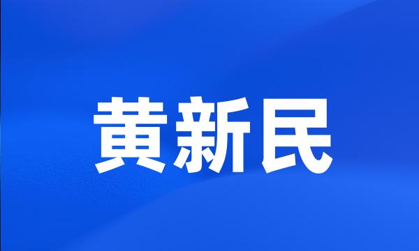 黄新民