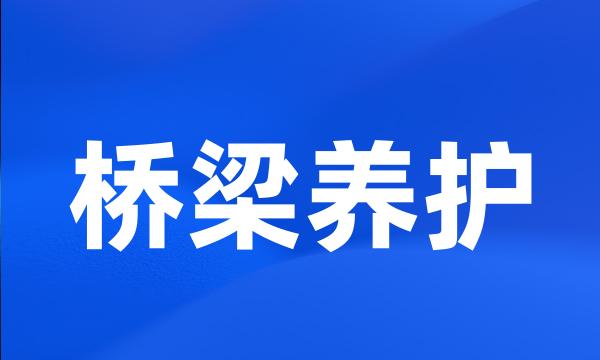 桥梁养护