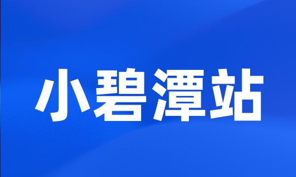 小碧潭站