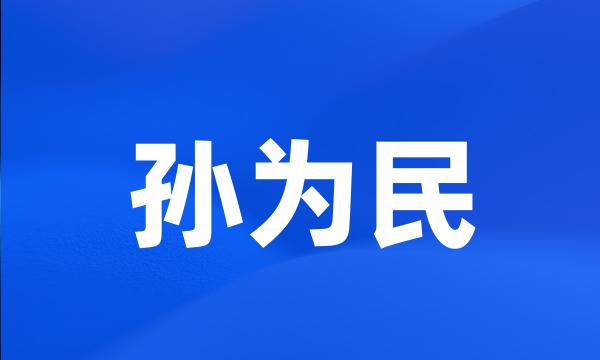 孙为民