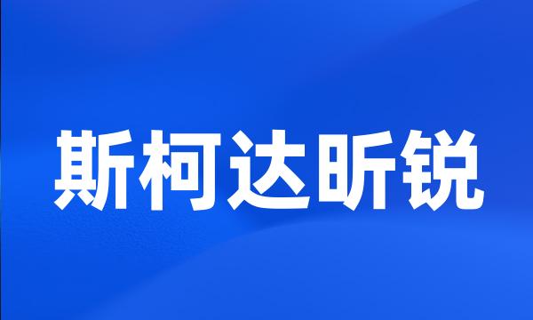 斯柯达昕锐