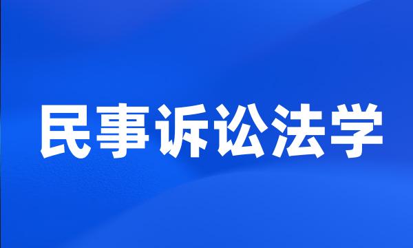 民事诉讼法学