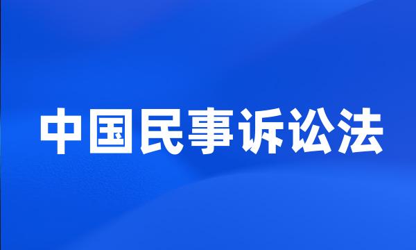 中国民事诉讼法