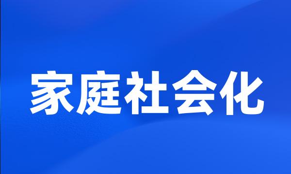 家庭社会化