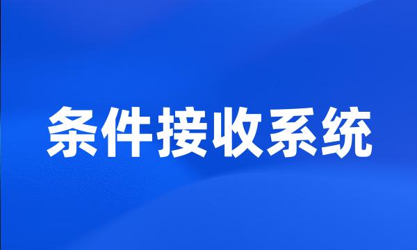 条件接收系统