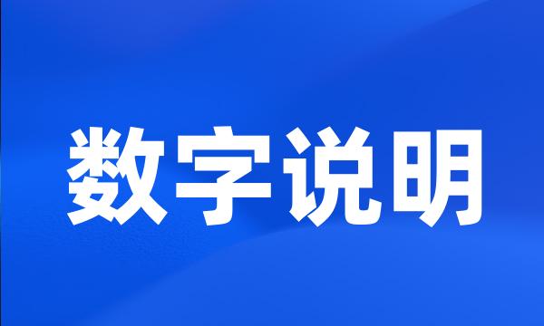 数字说明