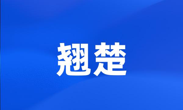 翘楚