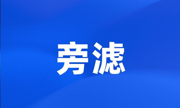 旁滤