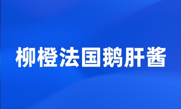 柳橙法国鹅肝酱