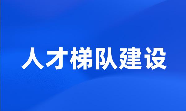 人才梯队建设