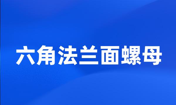 六角法兰面螺母