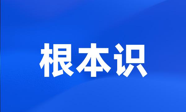 根本识