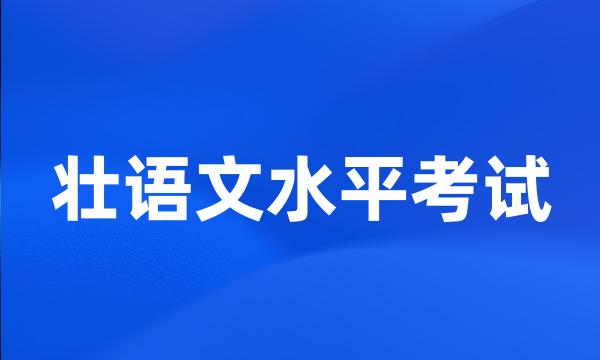 壮语文水平考试