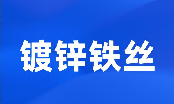 镀锌铁丝