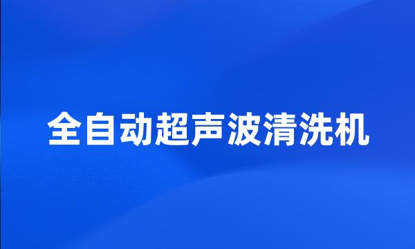 全自动超声波清洗机