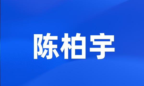 陈柏宇