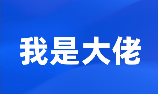 我是大佬