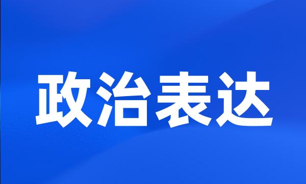 政治表达