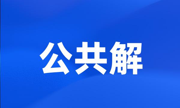 公共解