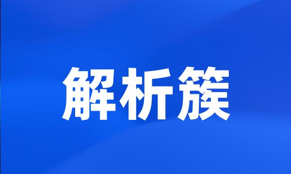 解析簇