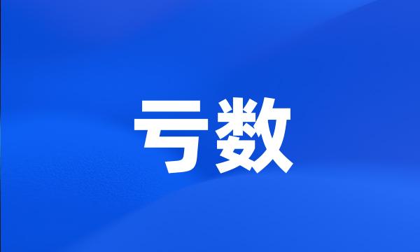 亏数