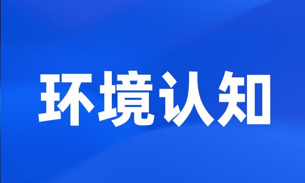 环境认知