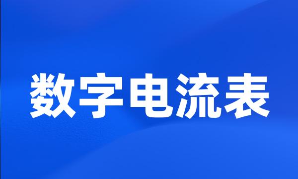 数字电流表