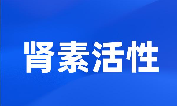 肾素活性