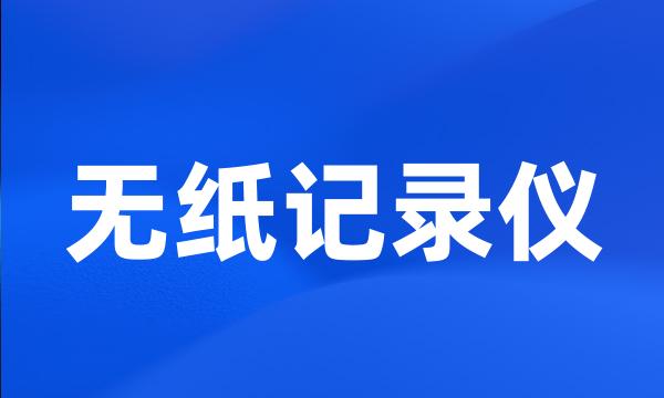 无纸记录仪