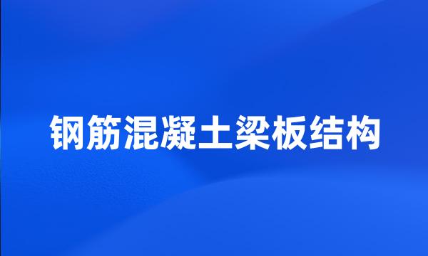 钢筋混凝土梁板结构