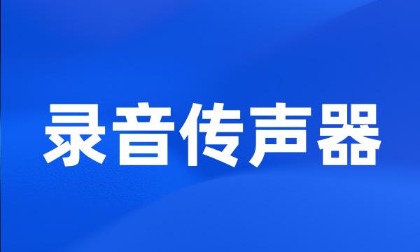 录音传声器