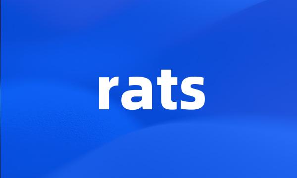 rats