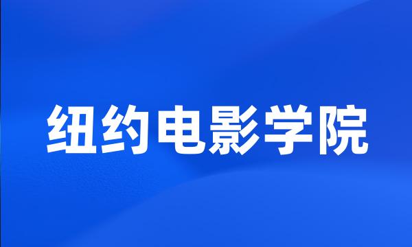 纽约电影学院