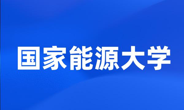 国家能源大学