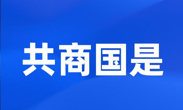 共商国是