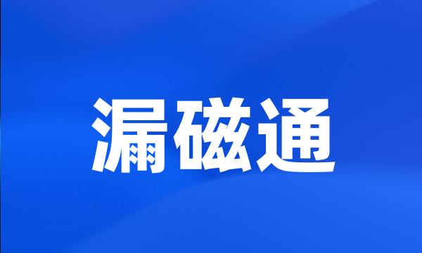 漏磁通