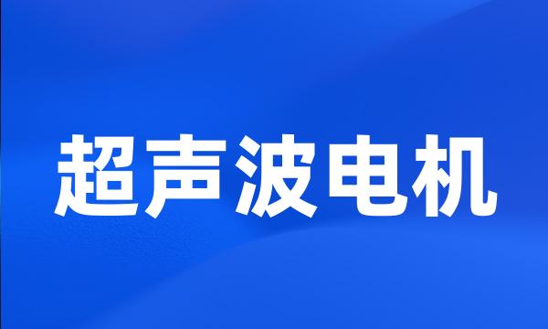 超声波电机