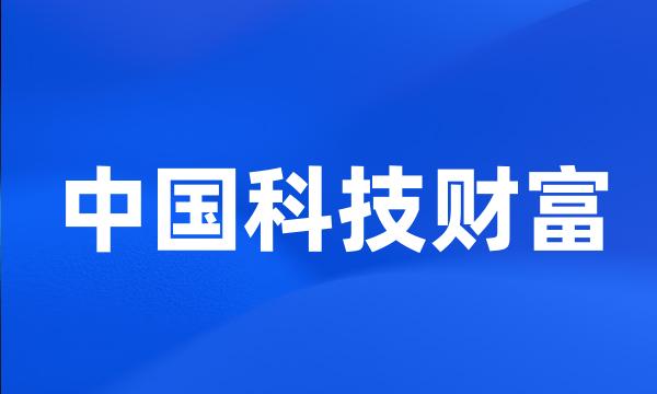 中国科技财富