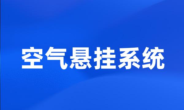 空气悬挂系统