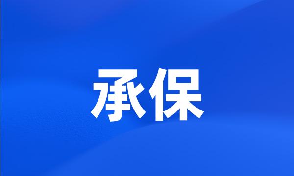 承保