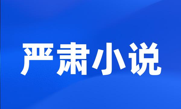 严肃小说