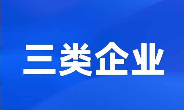 三类企业