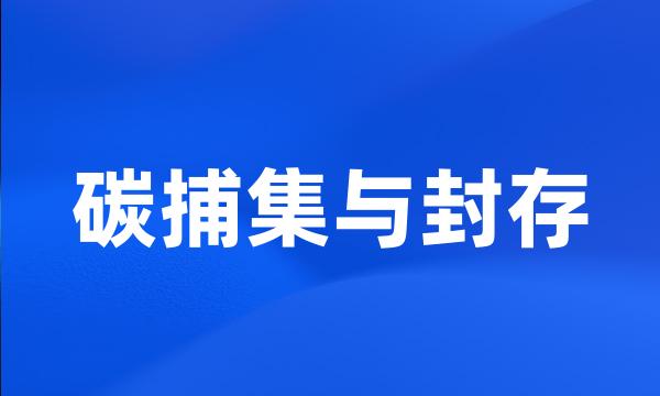 碳捕集与封存