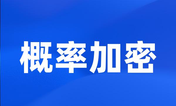 概率加密