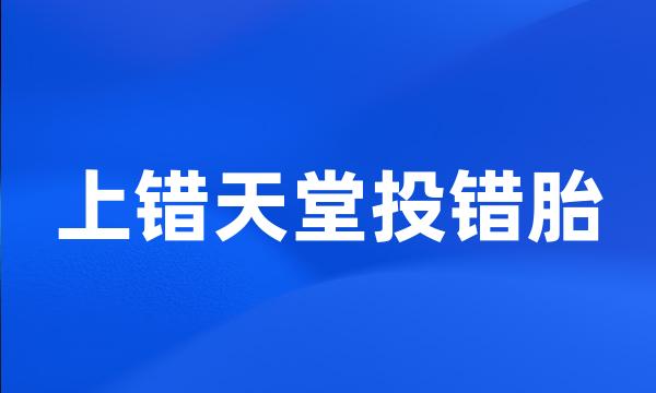 上错天堂投错胎