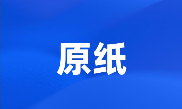 原纸