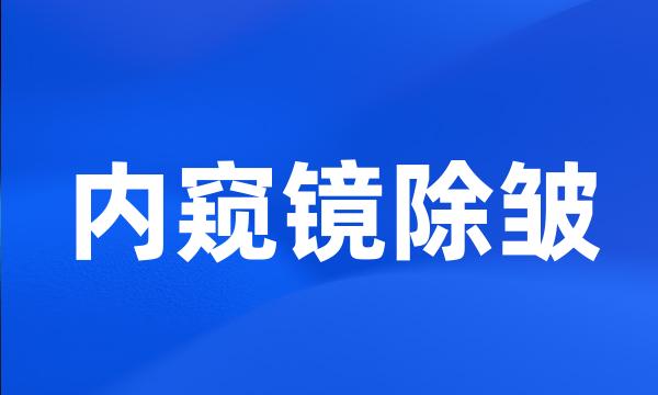 内窥镜除皱