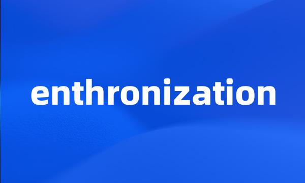 enthronization