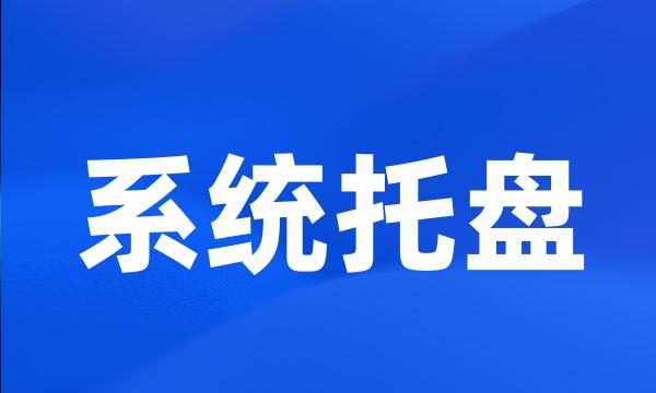 系统托盘